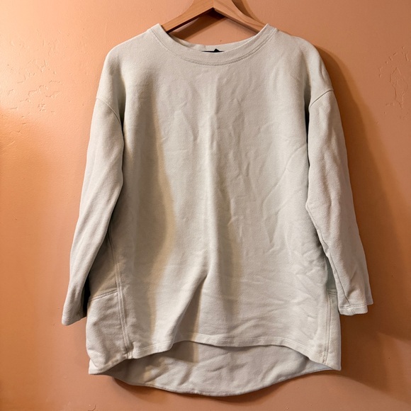 Eileen Fisher Tops - Eileen Fisher Women's Organic Cotton tunic Long Sleeve size Medium Light Green